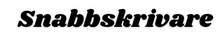 snabbskrivare – Startsida